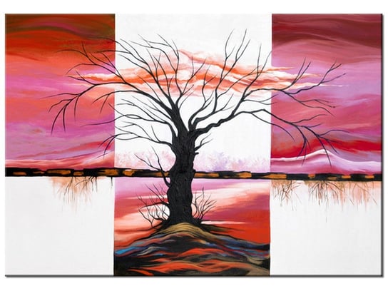 Obraz Rozłożyste drzewo o zachodzie słońca, 100x70 cm Oobrazy