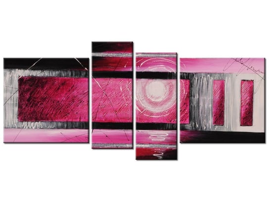 Obraz Różowe szaleństwo, 4 elementy, 120x55 cm Oobrazy