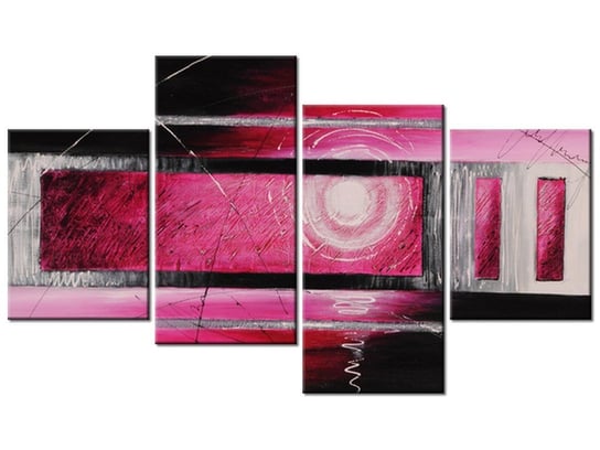 Obraz Różowe szaleństwo, 4 elementy, 120x70 cm Oobrazy