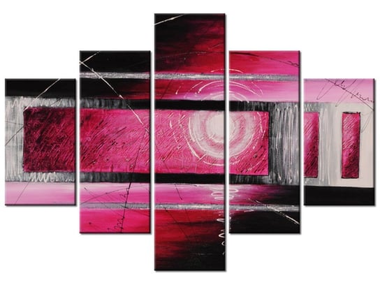 Obraz Różowe szaleństwo, 5 elementów, 100x70 cm Oobrazy