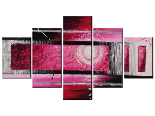 Obraz Różowe szaleństwo, 5 elementów, 125x70 cm Oobrazy