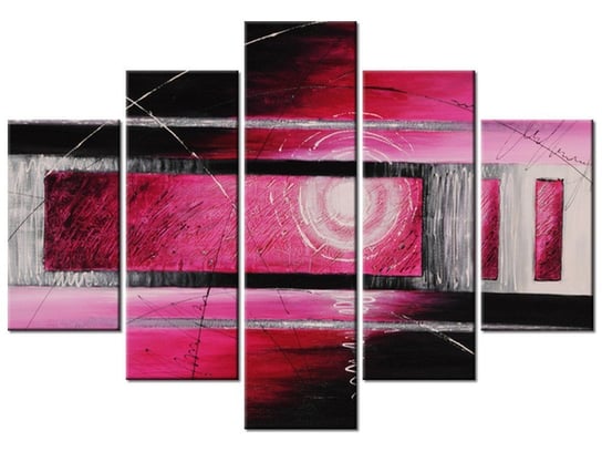 Obraz Różowe szaleństwo, 5 elementów, 150x105 cm Oobrazy
