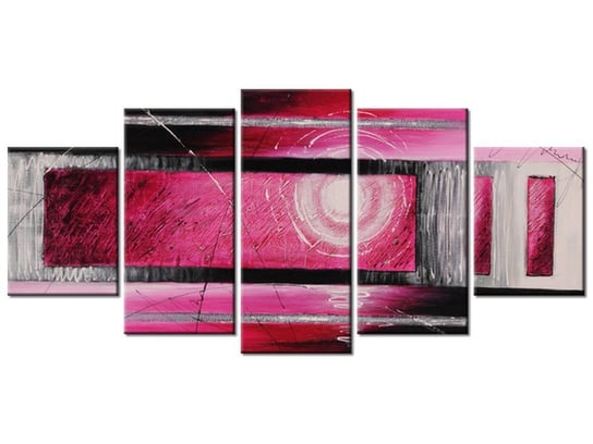Obraz Różowe szaleństwo, 5 elementów, 150x70 cm Oobrazy