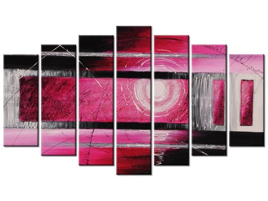 Obraz Różowe szaleństwo, 7 elementów, 140x80 cm Oobrazy