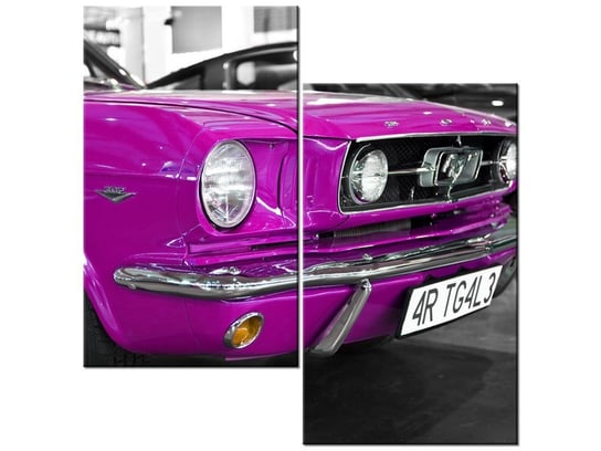 Obraz Różowy Mustang, 2 elementy, 60x60 cm Oobrazy