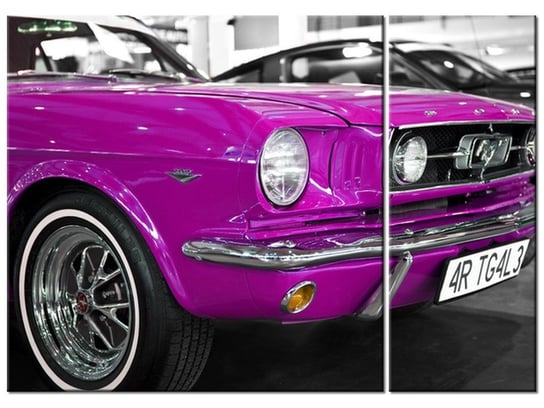 Obraz Różowy Mustang, 2 elementy, 70x50 cm Oobrazy