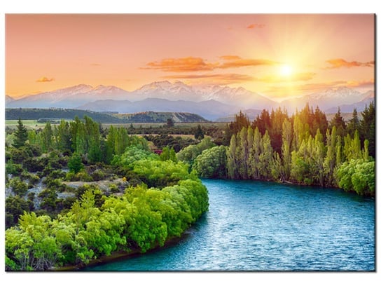 Obraz, Rzeka Clutha w Nowej Zelandii, 100x70 cm Oobrazy