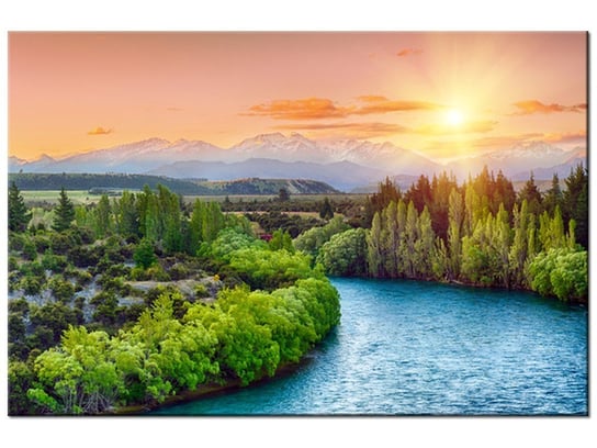 Obraz, Rzeka Clutha w Nowej Zelandii, 120x80 cm Oobrazy
