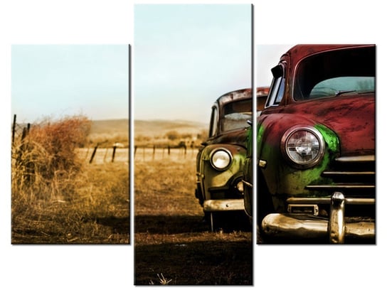Obraz Samochody z USA, 3 elementy, 90x70 cm Oobrazy