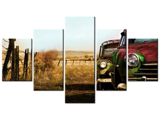 Obraz Samochody z USA, 5 elementów, 125x70 cm Oobrazy