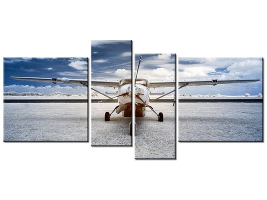 Obraz Samolot śmigłowy, 4 elementy, 120x55 cm Oobrazy