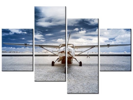 Obraz Samolot śmigłowy, 4 elementy, 120x80 cm Oobrazy