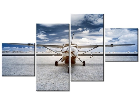Obraz Samolot śmigłowy, 4 elementy, 160x90 cm Oobrazy