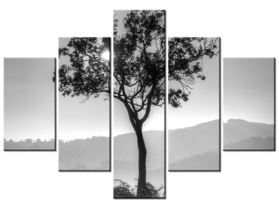 Obraz Samotne drzewo - Foto di Spalle, 5 elementów, 100x70 cm Oobrazy