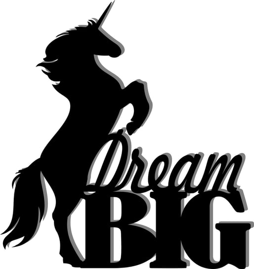 Obraz Ścienny Ażurowy Dream Big Unicorn Dekoracja Ścienna Różne Kolory Inna marka