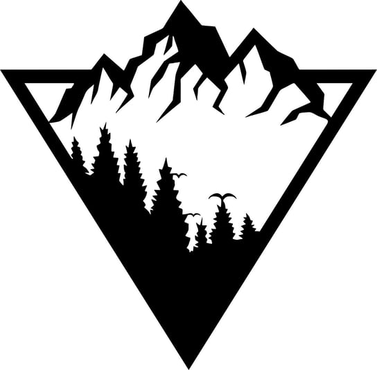Obraz Ścienny Ażurowy Góry Las W Trójkącie Dekoracja Ścienna Różne Kolory Inna marka