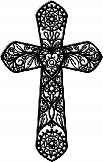 Obraz Ścienny Ażurowy Krzyż Religijna Dekoracja Ścienna Dewocjonalia Inna marka