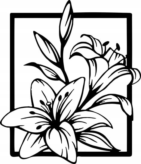 Obraz Ścienny Ażurowy Kwiaty W Ramie Modna Dekoracja Ścienna Różne Kolory Inna marka