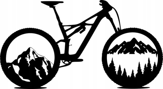 Obraz Ścienny Ażurowy Rower Góry Dekoracja Ścienna Różne Kolory Inna marka