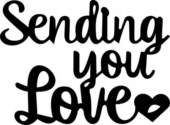 Obraz Ścienny Ażurowy Sending Love Napis Dekoracja Ścienna Różne Kolory Inna marka