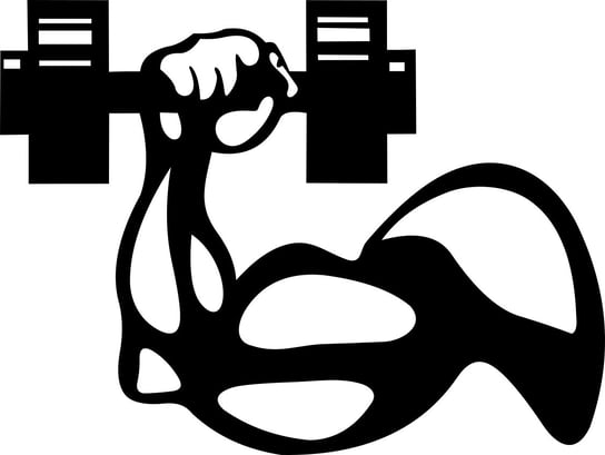 Obraz Ścienny Dekoracja dla Sportowca Ręka z hantlem Bodybuilding Inna marka