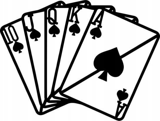 Obraz Ścienny Dekoracja Karty Poker Spade Royal Inna marka