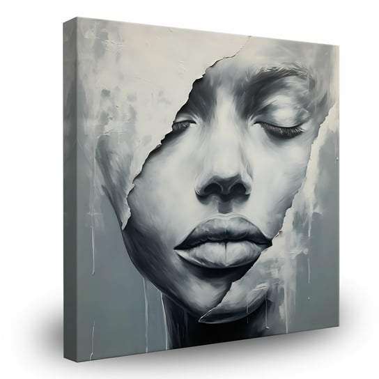 Obraz Ścienny Do Salonu Portret Kobiety Abstrakcja Glamour 60Cm X 60Cm Muralo