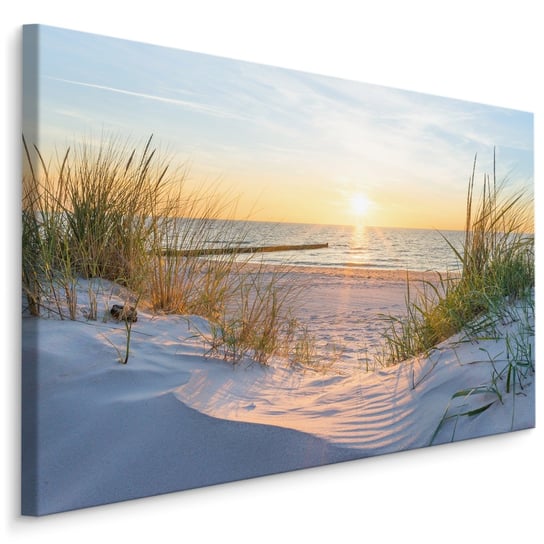 Obraz Ścienny do Salonu Wschód Słońca nad Morzem Pejzaż 3D Natura 100cm x 70cm Muralo