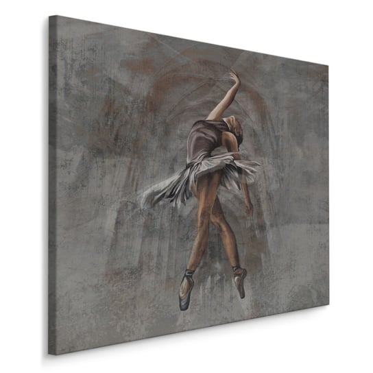 Obraz ścienny na płótnie MURALO Abstrakcyjna BALERINA Taniec Balet Beton, 70x70 cm Muralo