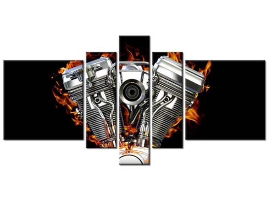 Obraz Silnik motocykla, 5 elementów, 160x80 cm Oobrazy