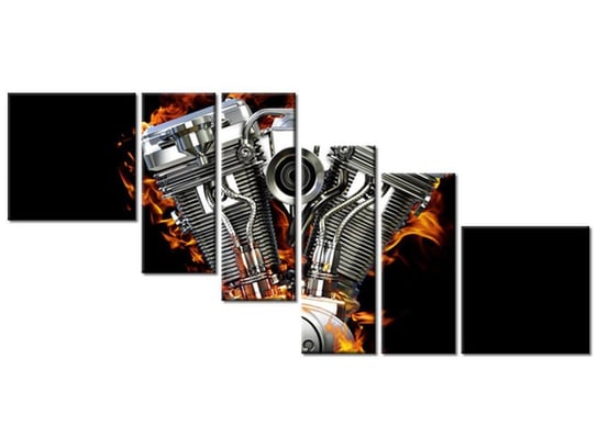 Obraz Silnik motocykla, 6 elementów, 220x100 cm Oobrazy