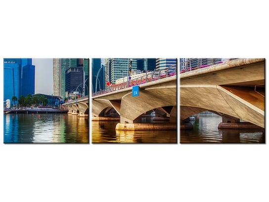 Obraz Singapur, 3 elementy, 90x30 cm Oobrazy