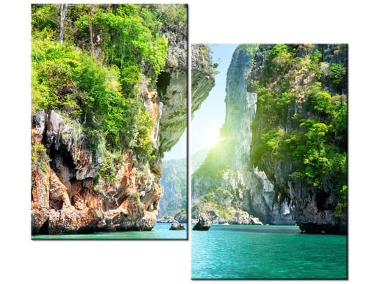 Obraz Skały i morze w Tajlandii, 2 elementy, 80x70 cm Oobrazy