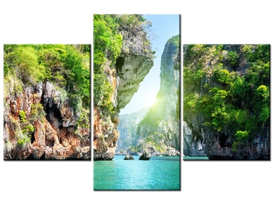 Obraz Skały i morze w Tajlandii, 3 elementy, 90x60 cm Oobrazy