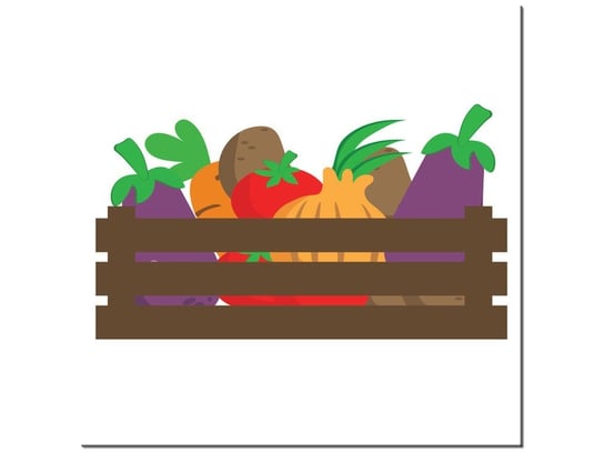 Obraz Skrzynka z warzywami, 30x30 cm Oobrazy