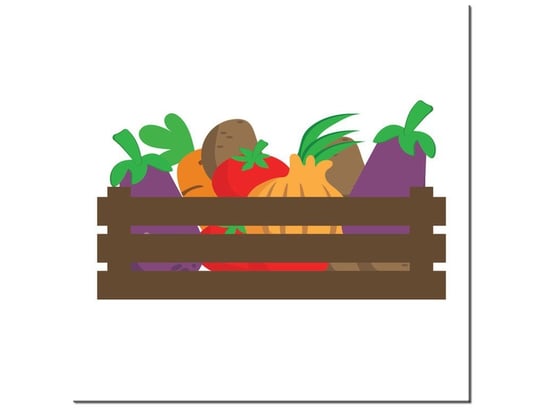 Obraz Skrzynka z warzywami, 40x40 cm Oobrazy