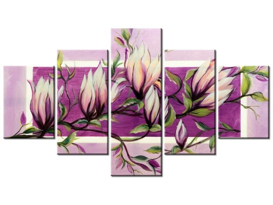 Obraz, Słodycz magnolii, 5 elementów, 125x70 cm Oobrazy