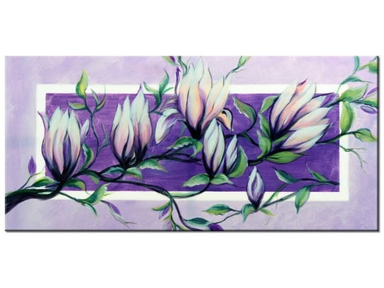 Obraz Słodycz magnolii w fiolecie, 115x55 cm Oobrazy