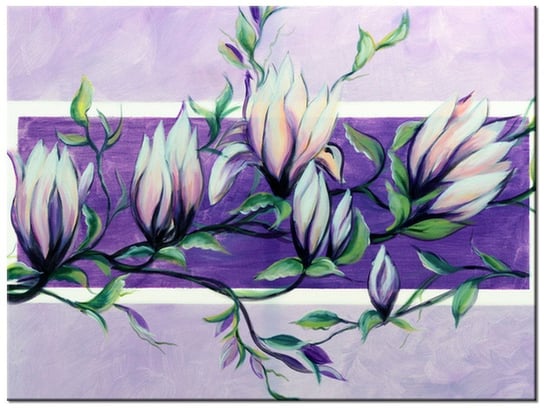 Obraz Słodycz magnolii w fiolecie, 40x30 cm Oobrazy