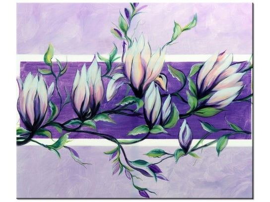 Obraz Słodycz magnolii w fiolecie, 60x50 cm Oobrazy
