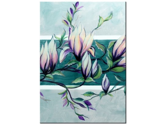 Obraz Słodycz magnolii w jasnej zieleni, 50x70 cm Oobrazy