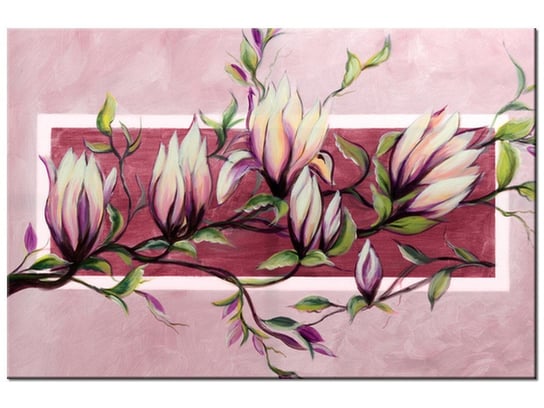 Obraz Słodycz magnolii w pudrowym różu, 60x40 cm Oobrazy