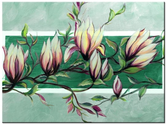 Obraz Słodycz magnolii w zieleni, 40x30 cm Oobrazy