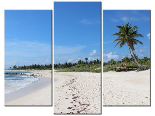 Obraz Słoneczna plaża - Members Hotel Network, 3 elementy, 90x70 cm Oobrazy