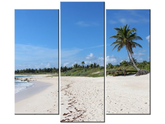 Obraz Słoneczna plaża - Members Hotel Network, 3 elementy, 90x80 cm Oobrazy