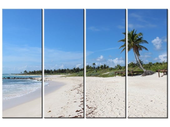 Obraz Słoneczna plaża - Members Hotel Network, 4 elementy, 120x80 cm Oobrazy