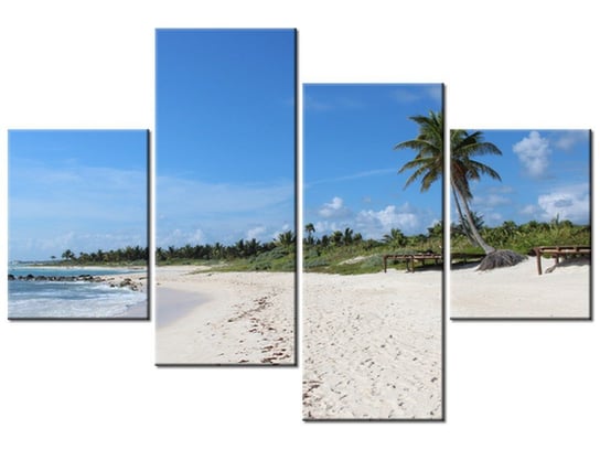 Obraz Słoneczna plaża - Members Hotel Network, 4 elementy, 120x80 cm Oobrazy