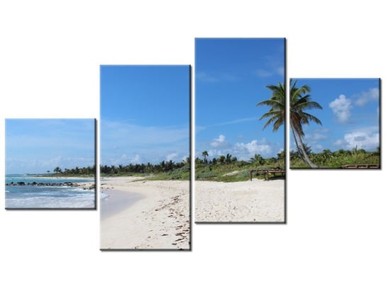 Obraz Słoneczna plaża - Members Hotel Network, 4 elementy, 160x90 cm Oobrazy