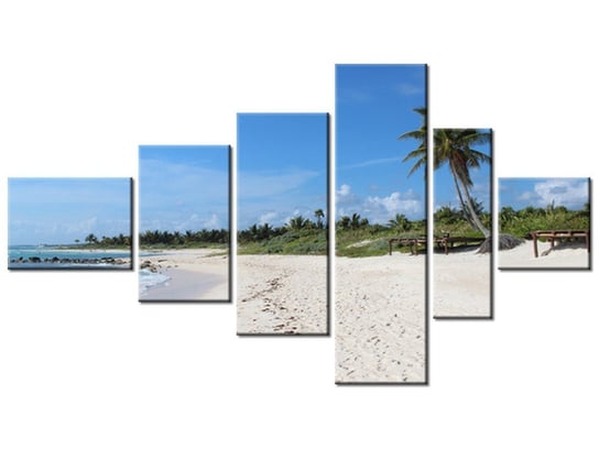 Obraz Słoneczna plaża - Members Hotel Network, 6 elementów, 180x100 cm Oobrazy