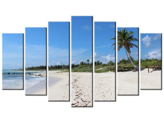 Obraz Słoneczna plaża - Members Hotel Network, 7 elementów, 140x80 cm Oobrazy